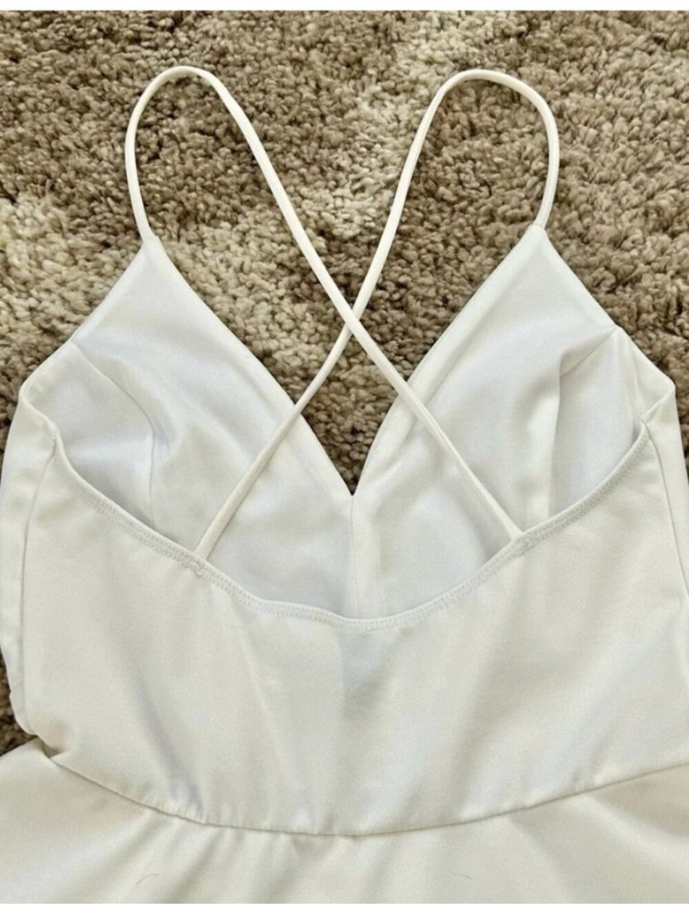 Windsor White Ruffle Flowy Sundress S - Picture 5 of 9